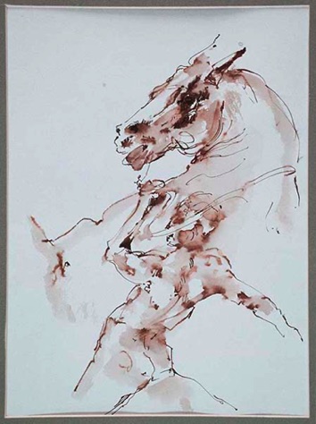 "Bellerophon 2" Line & Wash. 24x32cm